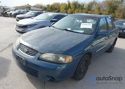 2002 Nissan Sentra Gxe из США, поврежденный, VIN 3N1CB51D22L689649